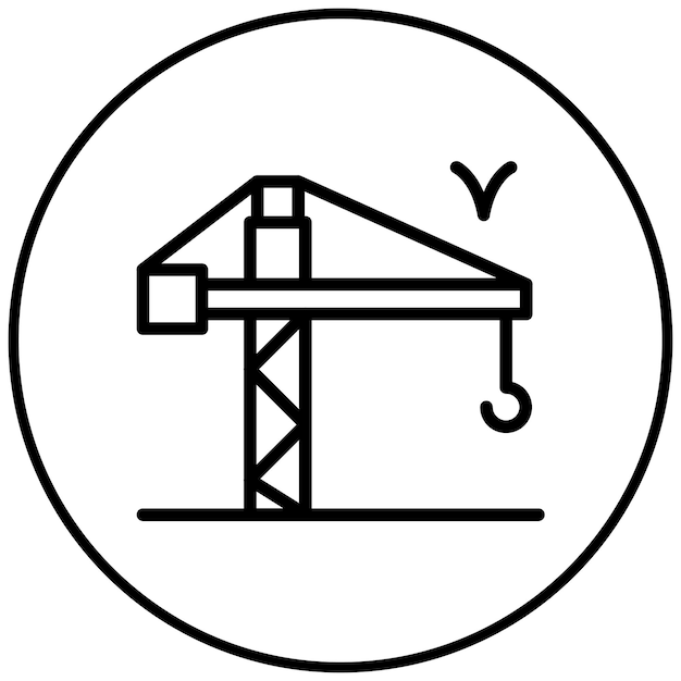 Ilustración vectorial de la grúa
