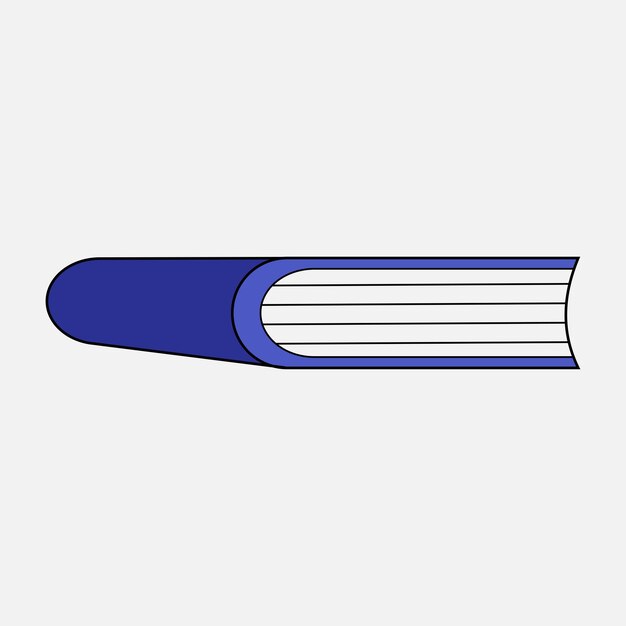 Ilustración vectorial gruesa de libro azul