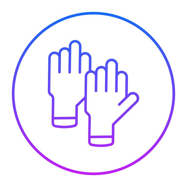Ilustración vectorial de guantes de goma