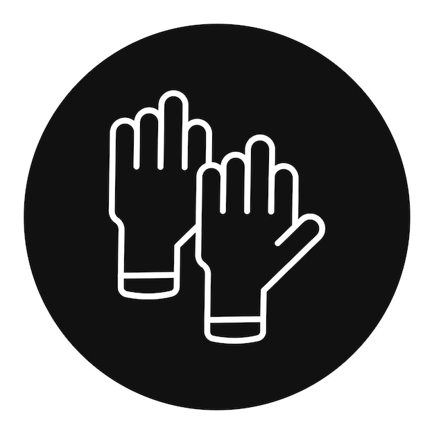 Ilustración vectorial de guantes de goma