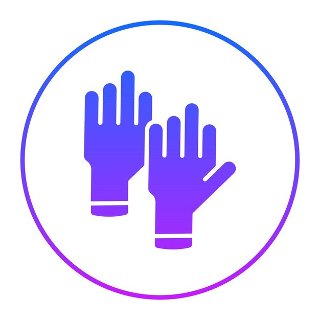 Ilustración vectorial de guantes de goma