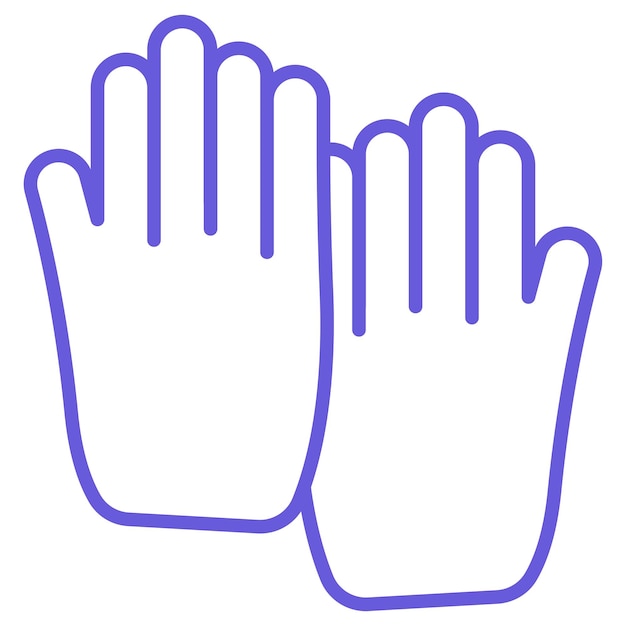 Ilustración vectorial de guantes de mano
