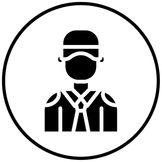 Ilustración vectorial del guardia de seguridad
