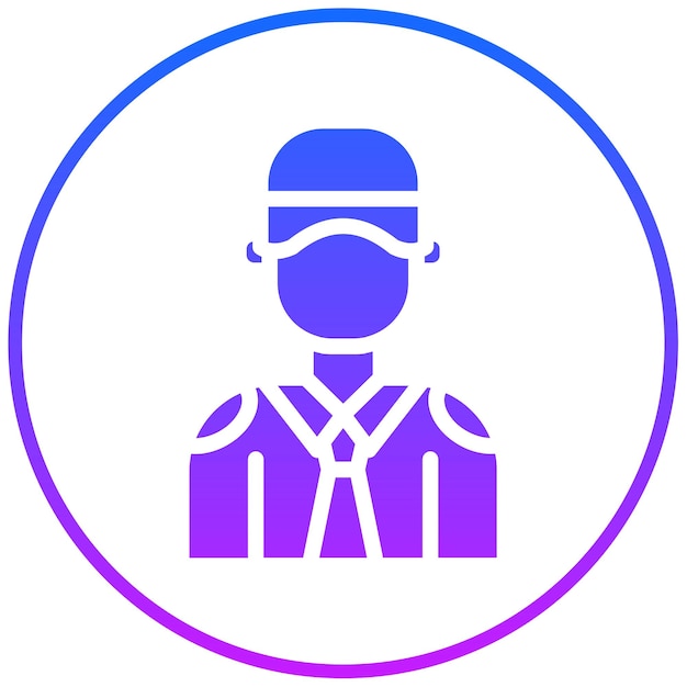 Ilustración vectorial del guardia de seguridad