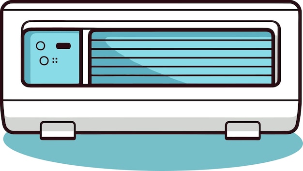 Ilustración vectorial de la guía de instalación del sistema de HVAC MiniSplit sin conductos programable
