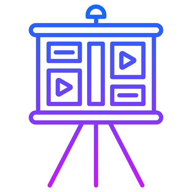 Ilustración vectorial del guión gráfico
