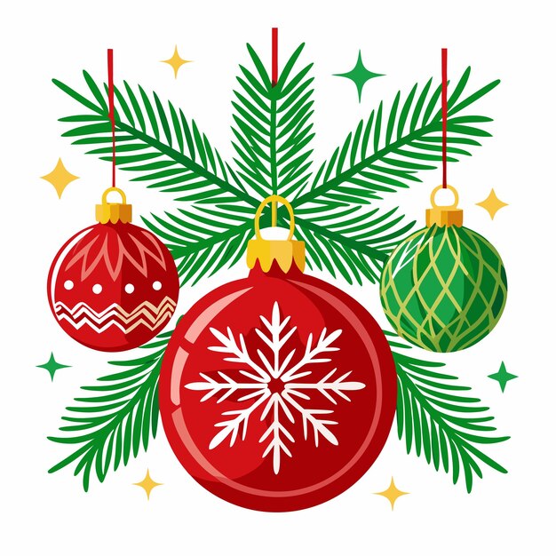 Ilustración vectorial de la guirlanda de Navidad