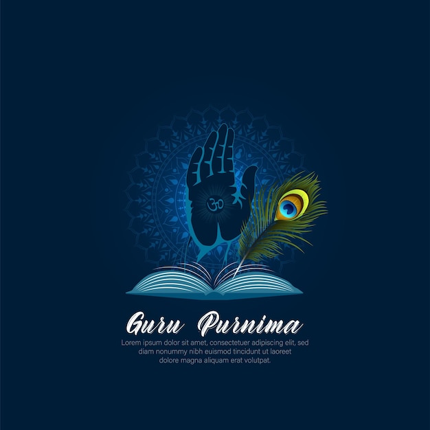 Ilustración vectorial de gurú purnima.