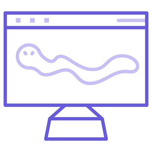 Ilustración vectorial de gusanos de computadora