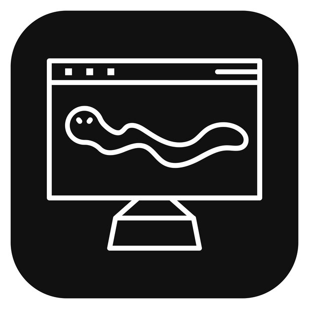 Ilustración vectorial de gusanos de computadora