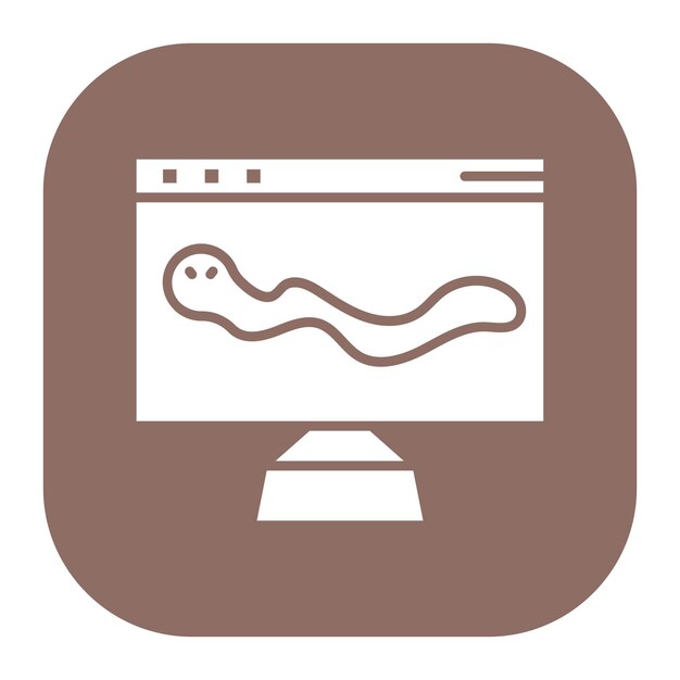 Ilustración vectorial de gusanos de computadora
