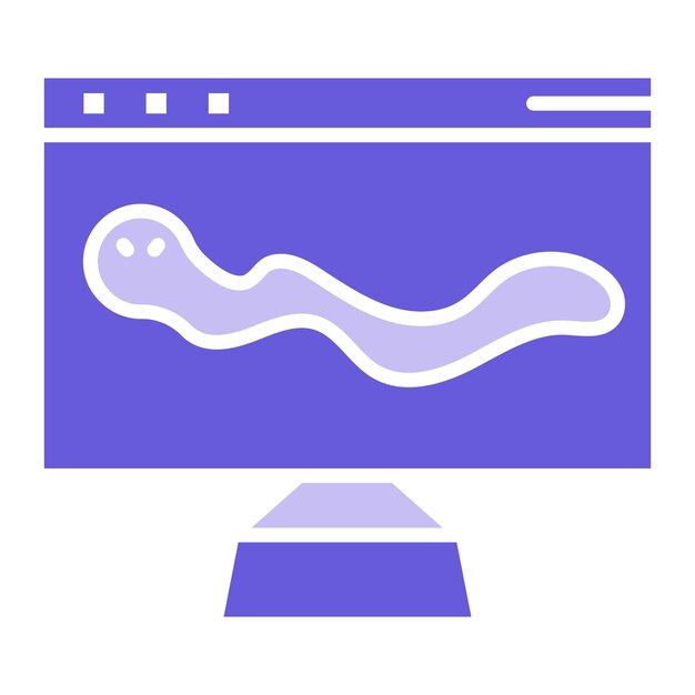 Ilustración vectorial de gusanos de computadora