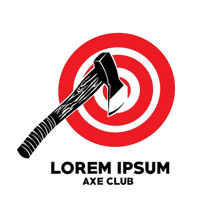 Vector ilustración vectorial de hacha perfecta para el diseño de logotipos de clubes de hacha y empresas de carpintería