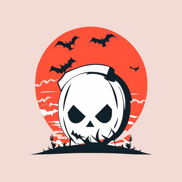 ilustración vectorial de halloween plana