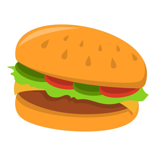 Ilustración vectorial de hamburguesas planas