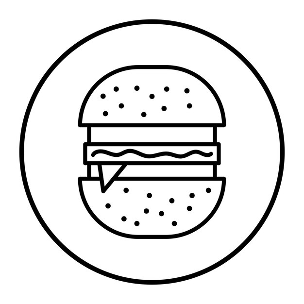 Ilustración vectorial de las hamburguesas