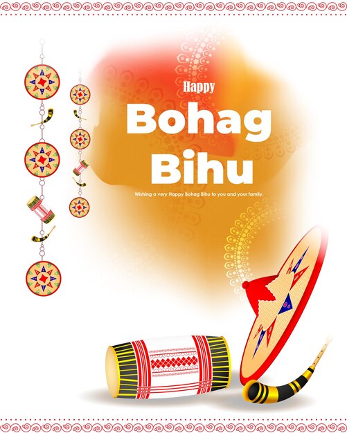 Vector ilustración vectorial para happy bohag bihu