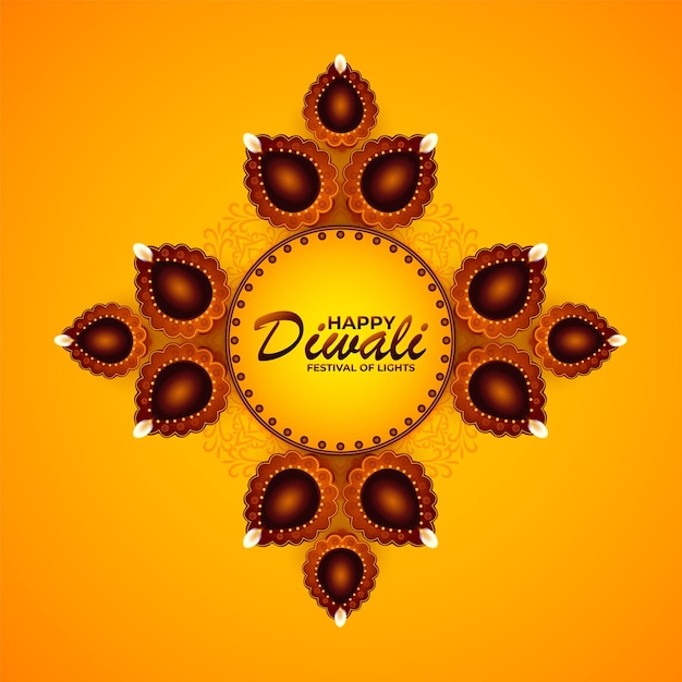 Vector ilustración vectorial de happy diwali day of lights holi