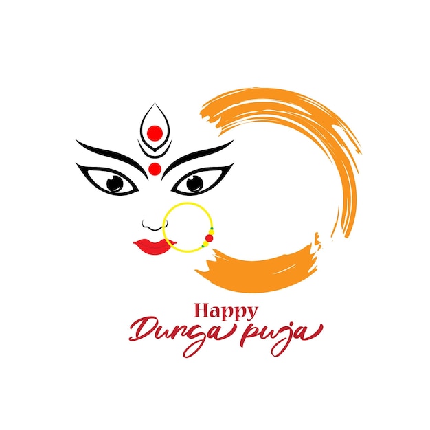 Ilustración vectorial de Happy Durga Puja