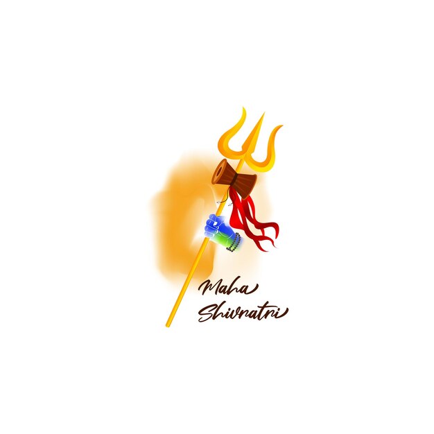 Ilustración vectorial de Happy Maha Shivratri desea banner