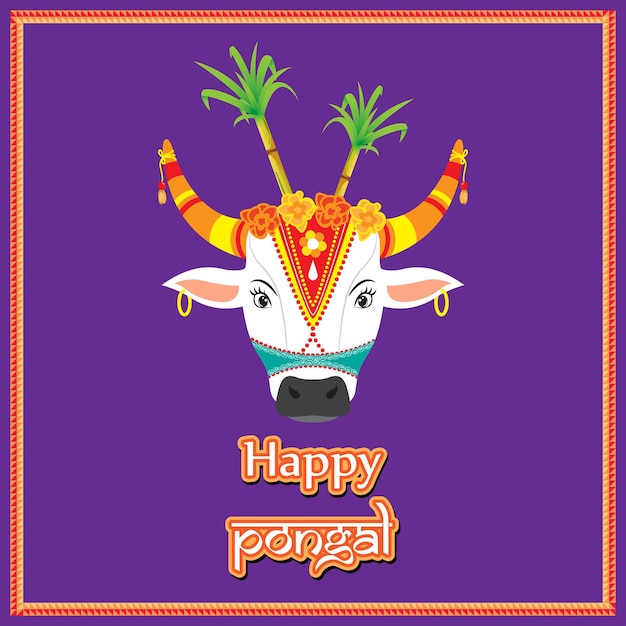 Ilustración vectorial de Happy Pongal