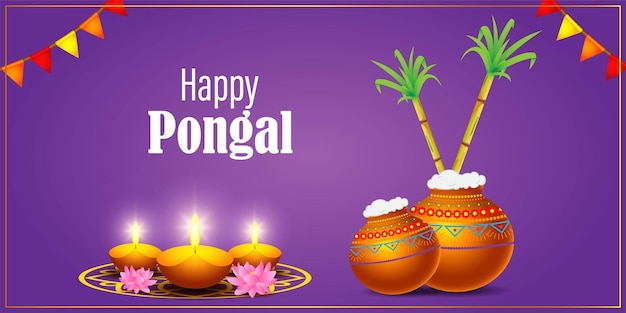 Ilustración vectorial de Happy Pongal