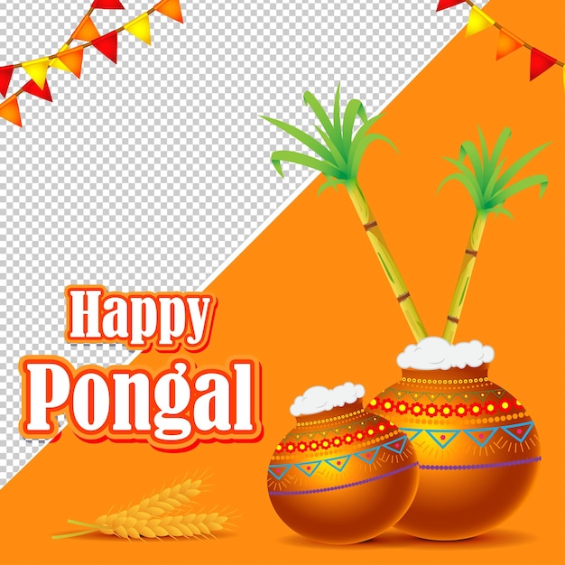 Ilustración vectorial de happy pongal