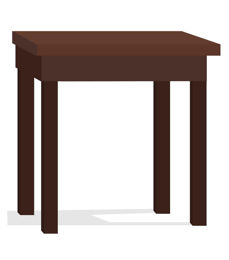 Vector ilustración vectorial de heces de madera diseño de silla de puesto de té aislado sobre fondo blanco