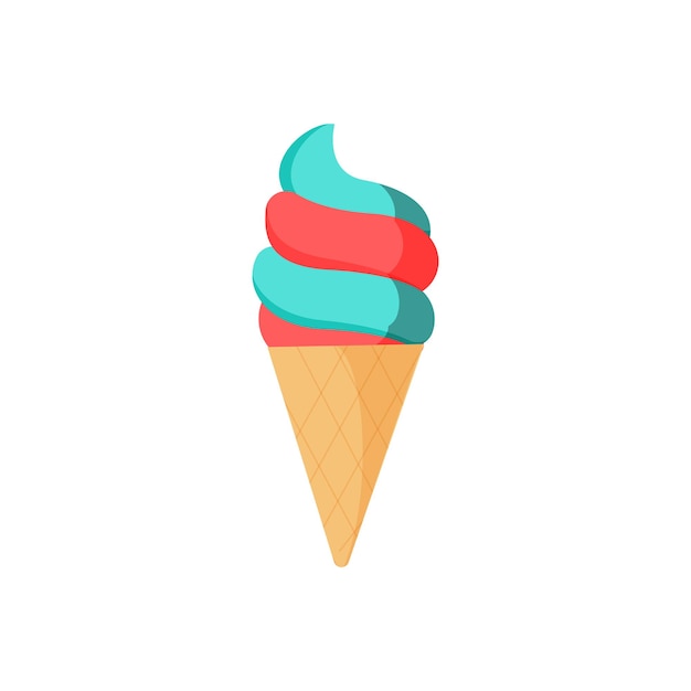 Ilustración vectorial de helado matcha de estilo colorido