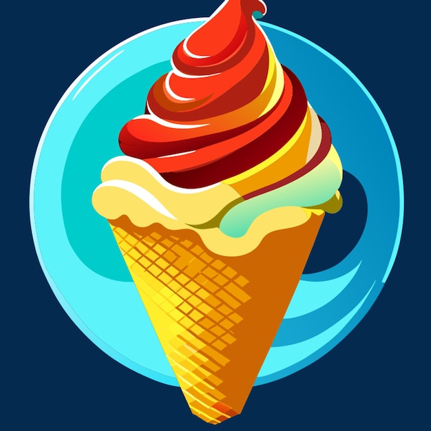 ilustración vectorial de helado