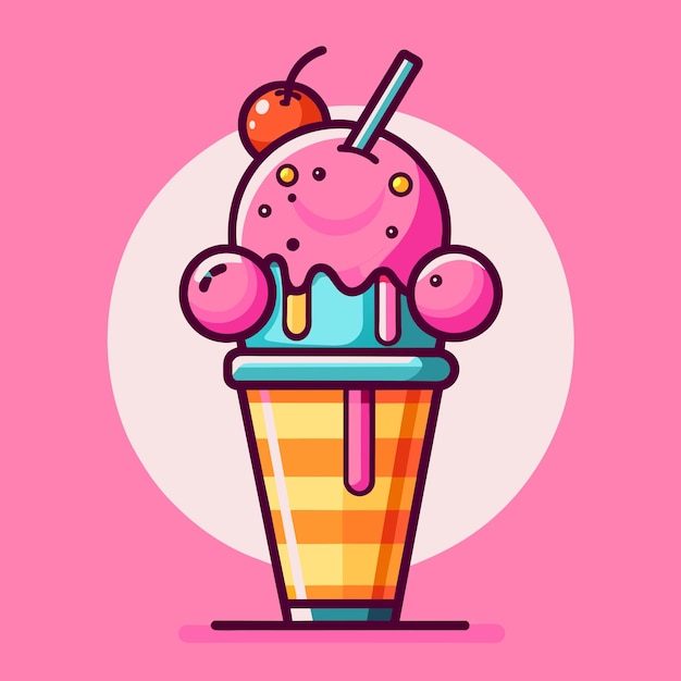 Ilustración vectorial de helados