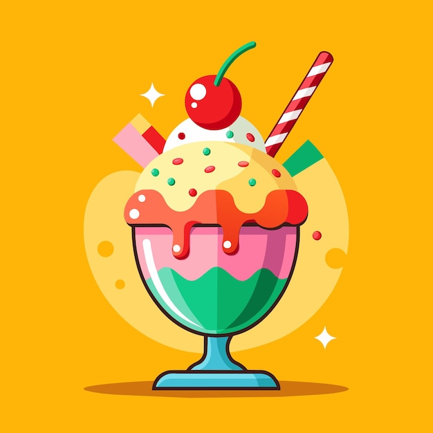 Vector ilustración vectorial de helados