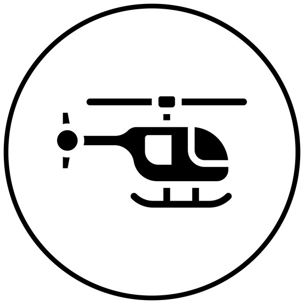 Ilustración vectorial de un helicóptero de bomberos