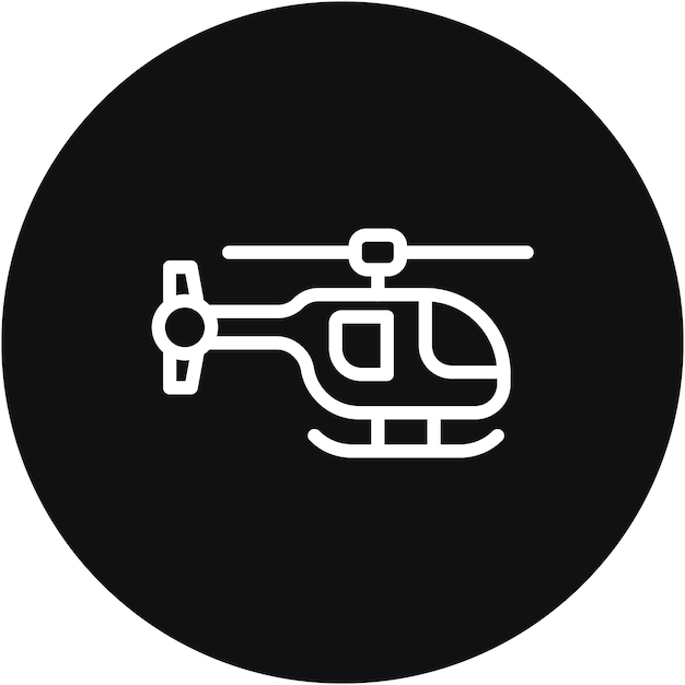 Ilustración vectorial de un helicóptero de bomberos