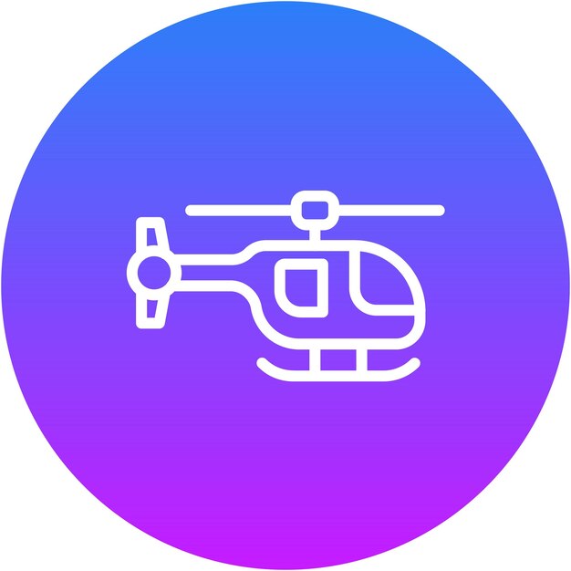Ilustración vectorial de un helicóptero de bomberos