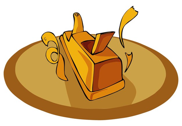 Ilustración vectorial de una herramienta de carpintería de manualidad para trabajar la madera en estilo de dibujos animados