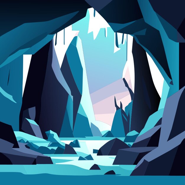 Ilustración vectorial de hielo de cueva