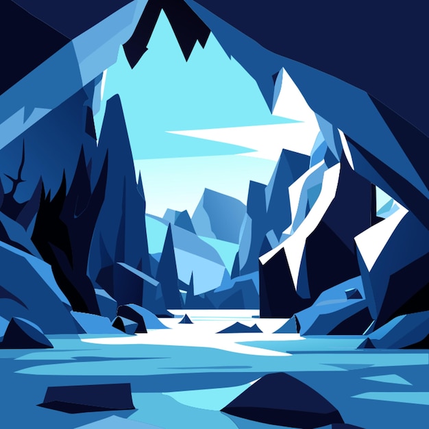 Vector ilustración vectorial de hielo de cueva