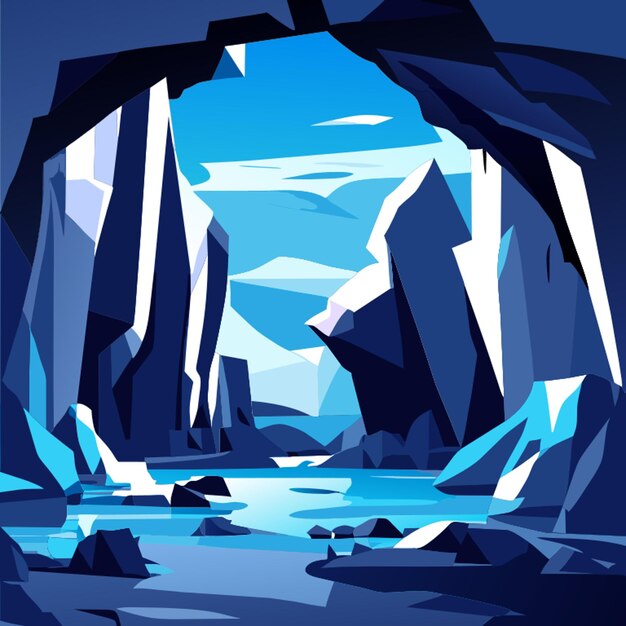 Vector ilustración vectorial de hielo de cueva