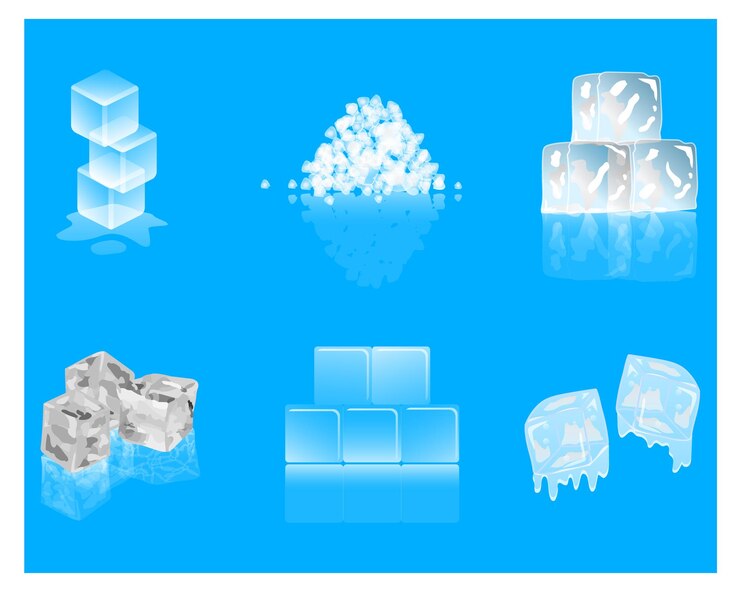 Vector ilustración vectorial de hielo triturado