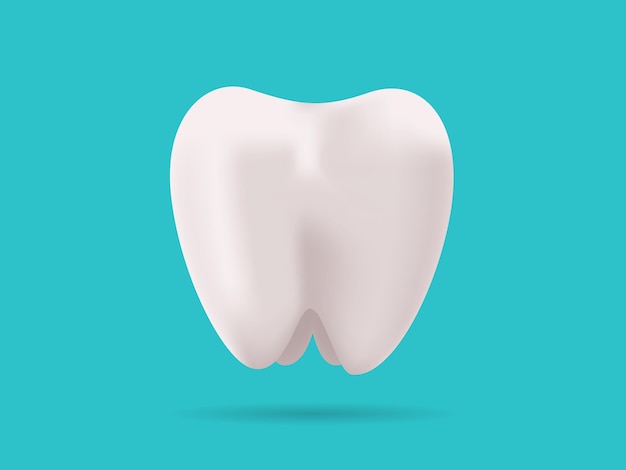 Vector ilustración vectorial de hilo dental realista en 3d concepto de atención de salud bucal