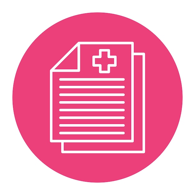 Ilustración vectorial de la historia médica