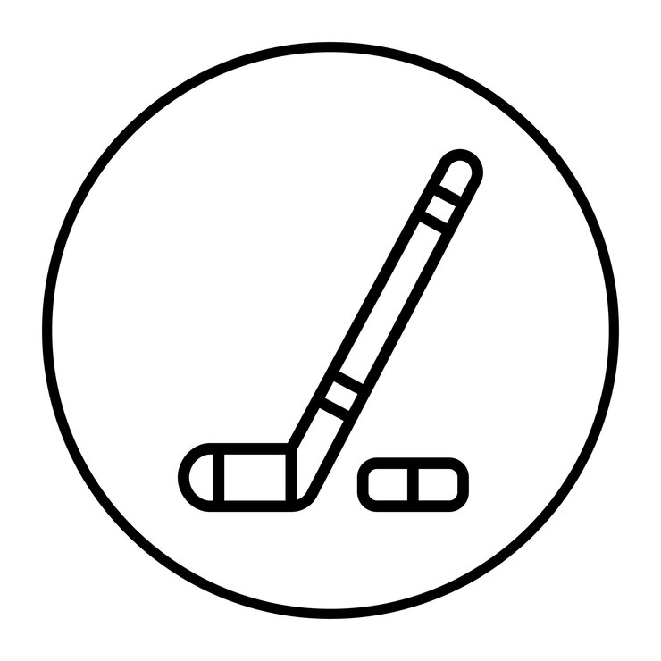 Ilustración vectorial de hockey sobre hielo