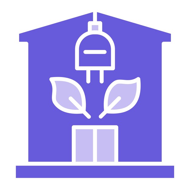 Ilustración vectorial del hogar solar ecológico