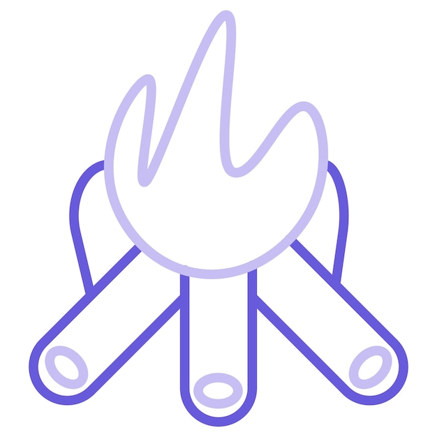 Ilustración vectorial de la hoguera