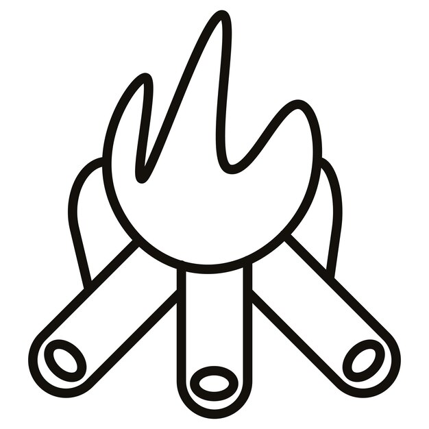 Ilustración vectorial de la hoguera
