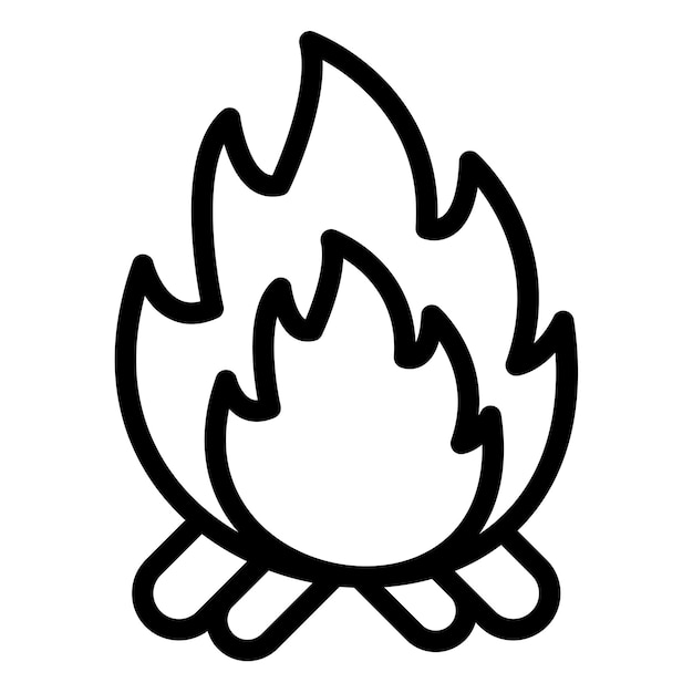 Ilustración vectorial de la hoguera