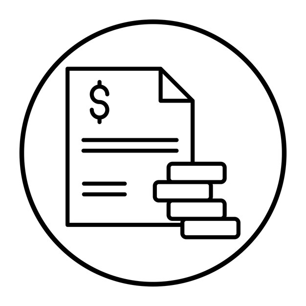 Ilustración vectorial de la hoja de balance