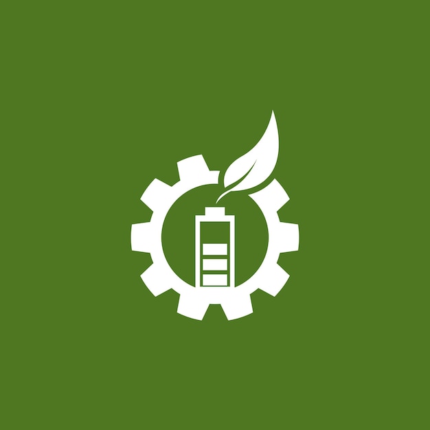 Ilustración vectorial de la hoja verde ecológica de energía limpia