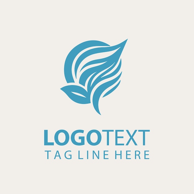 Ilustración vectorial de la hoja verde del logotipo